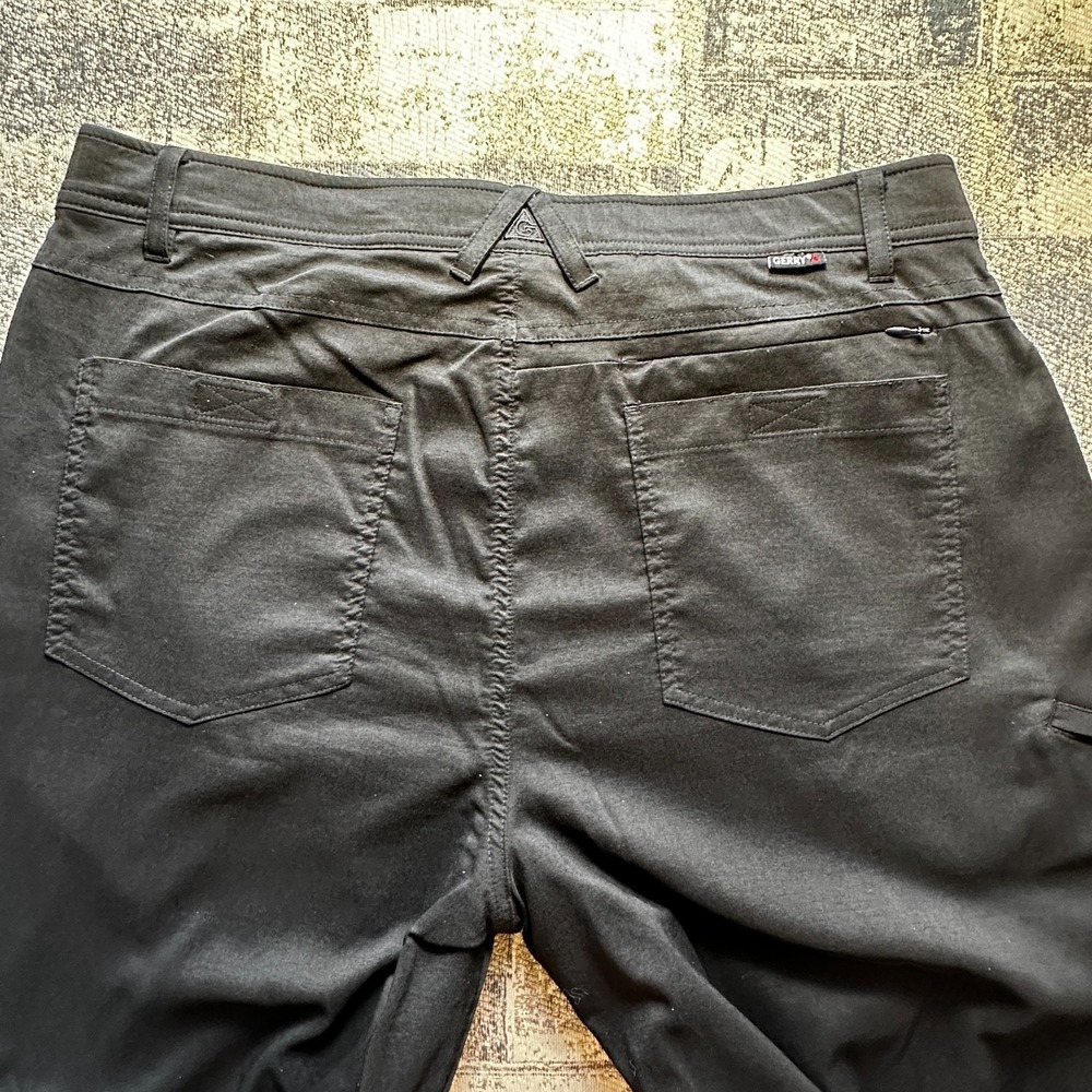 Gerry Mens Pants Black Venture Fleece Lined Stretch Comfort 38x32 (Actual 38x30)